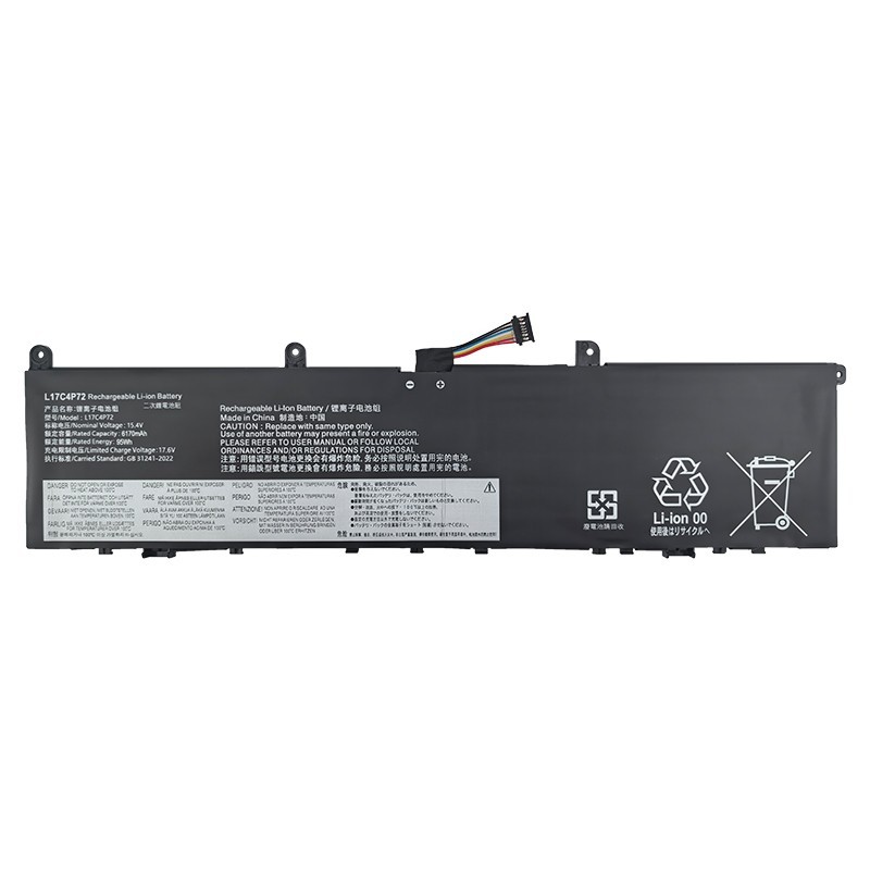 L17C4P72 95Wh  Replacement Battery 95Wh ThinkPad X1 Extreme P1 2nd Gen 20QV 20QT