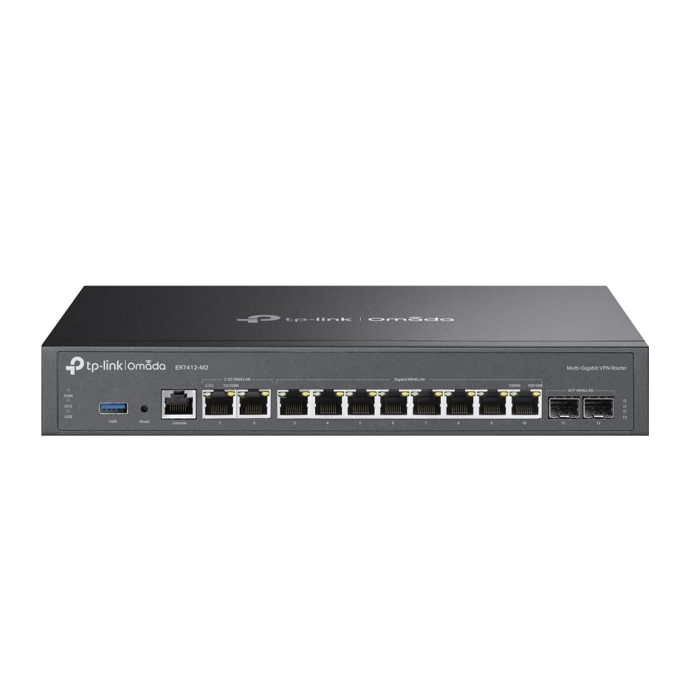TP-Link Omada ER7412-M2 Multi-Gigabit VPN Router, Quad-core, 2x 2.5G Ports