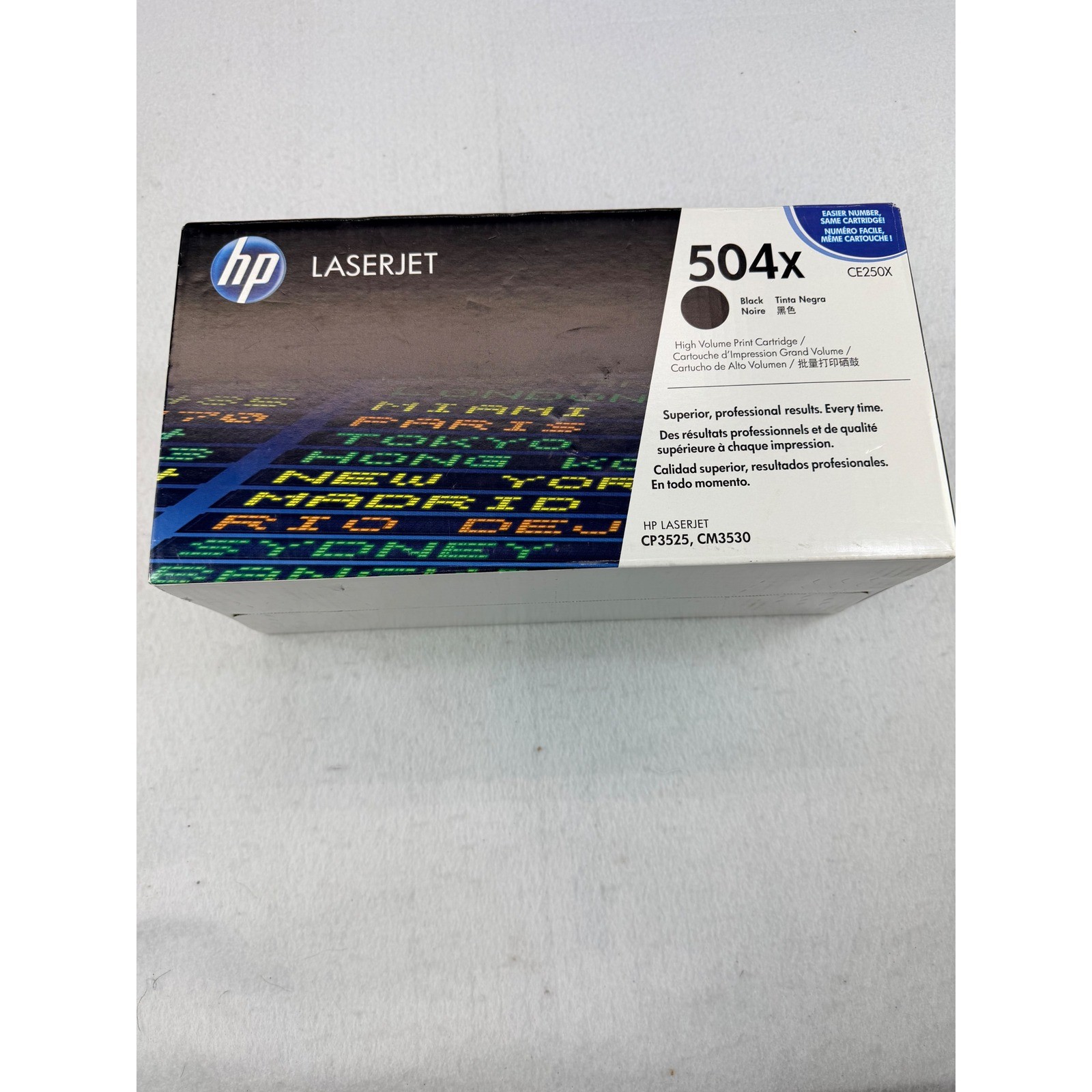 NEW Genuine OEM HP 504X Black Toner Cartridge CE250X High Yield CP3525 CM3530