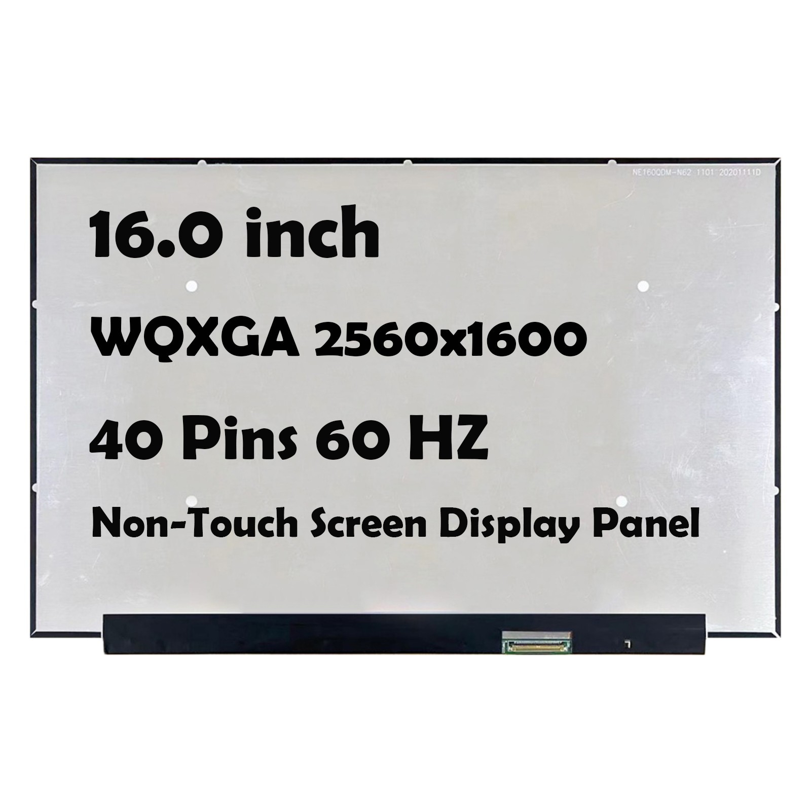 16" NE160QDM-N62 V8.0 2560x1600 40 PINS LCD Non-Touch Screen Display Panel