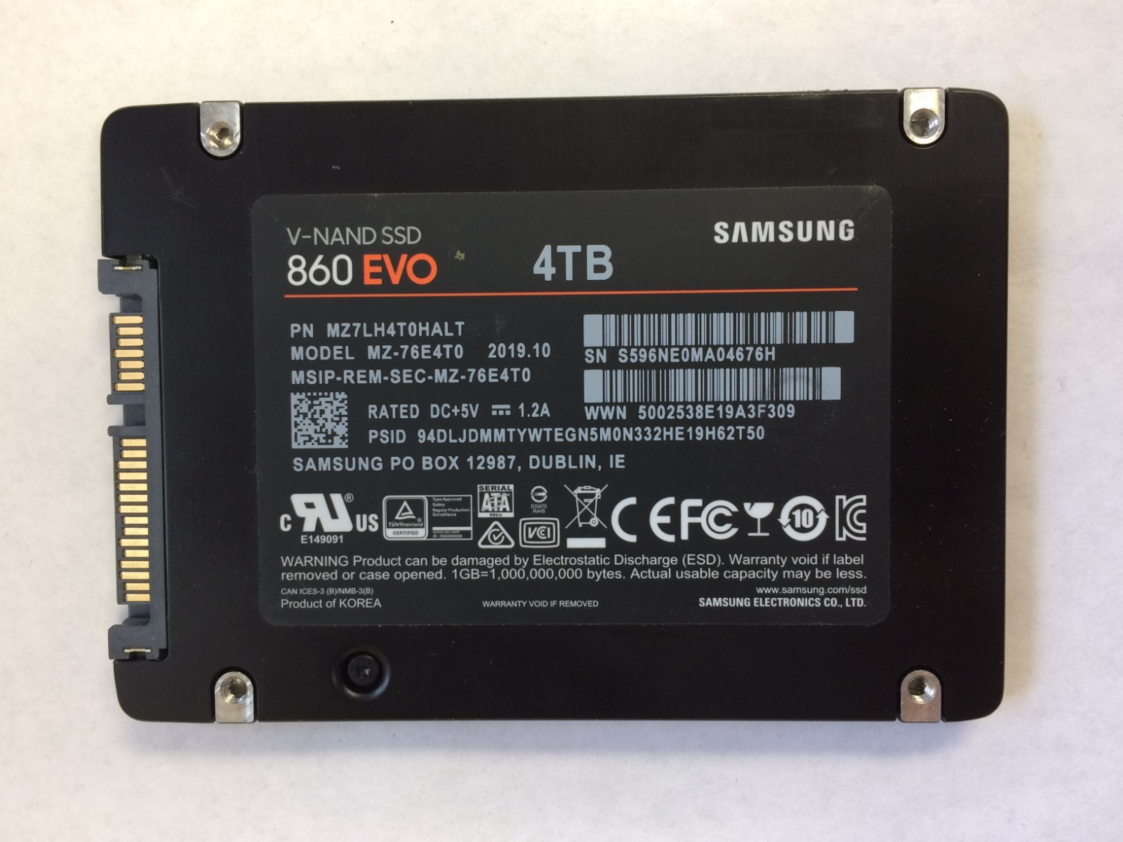 SAMSUNG SSD 7.68TB 4TB 3.84TB 2TB 1.92TB 1TB 960GB 512GB 500GB 480GB 2.5 6Gbps
