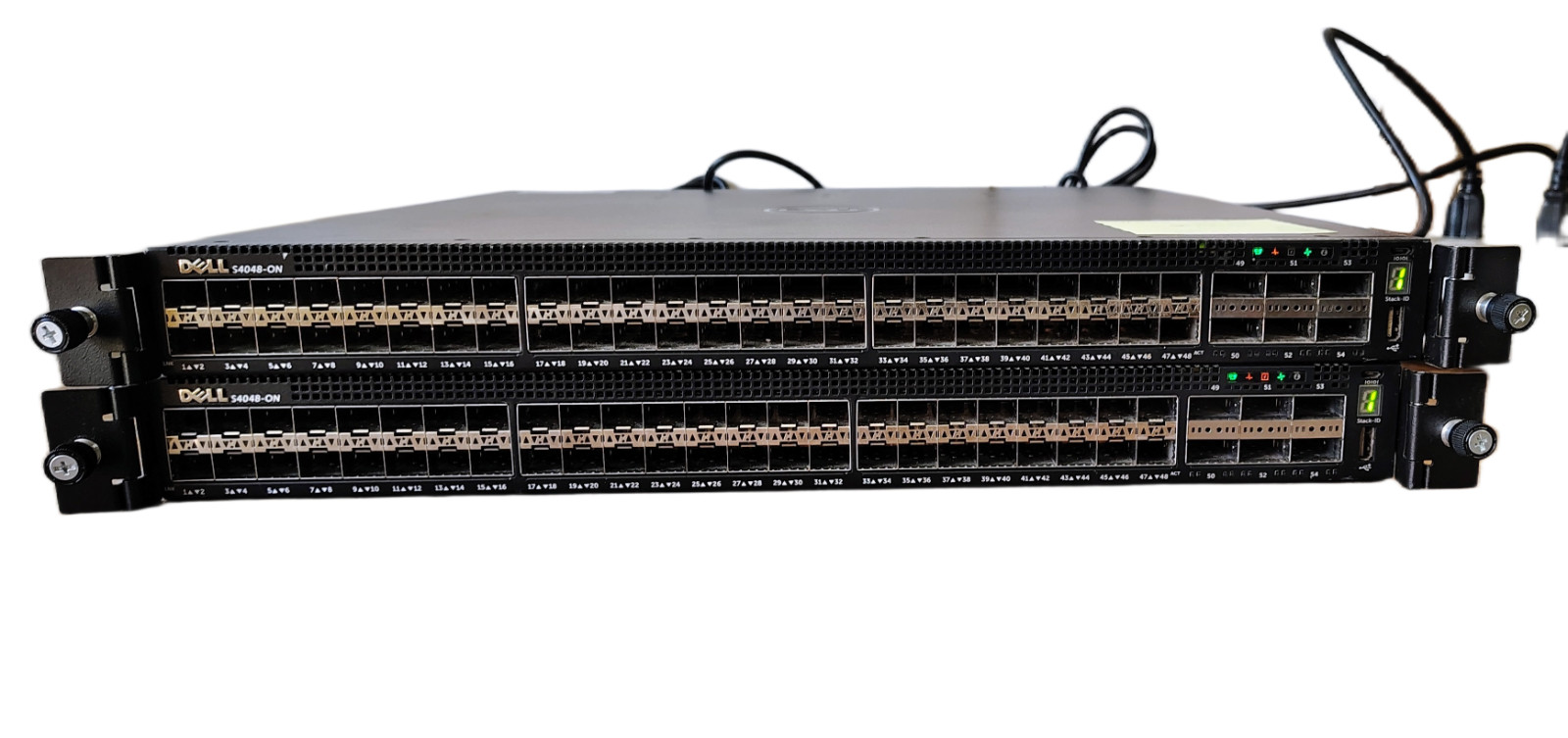 2 Units Dell Networking S4048-ON 48-Port 10GbE SFP+ 6-Port QSFP Switch Side Rail