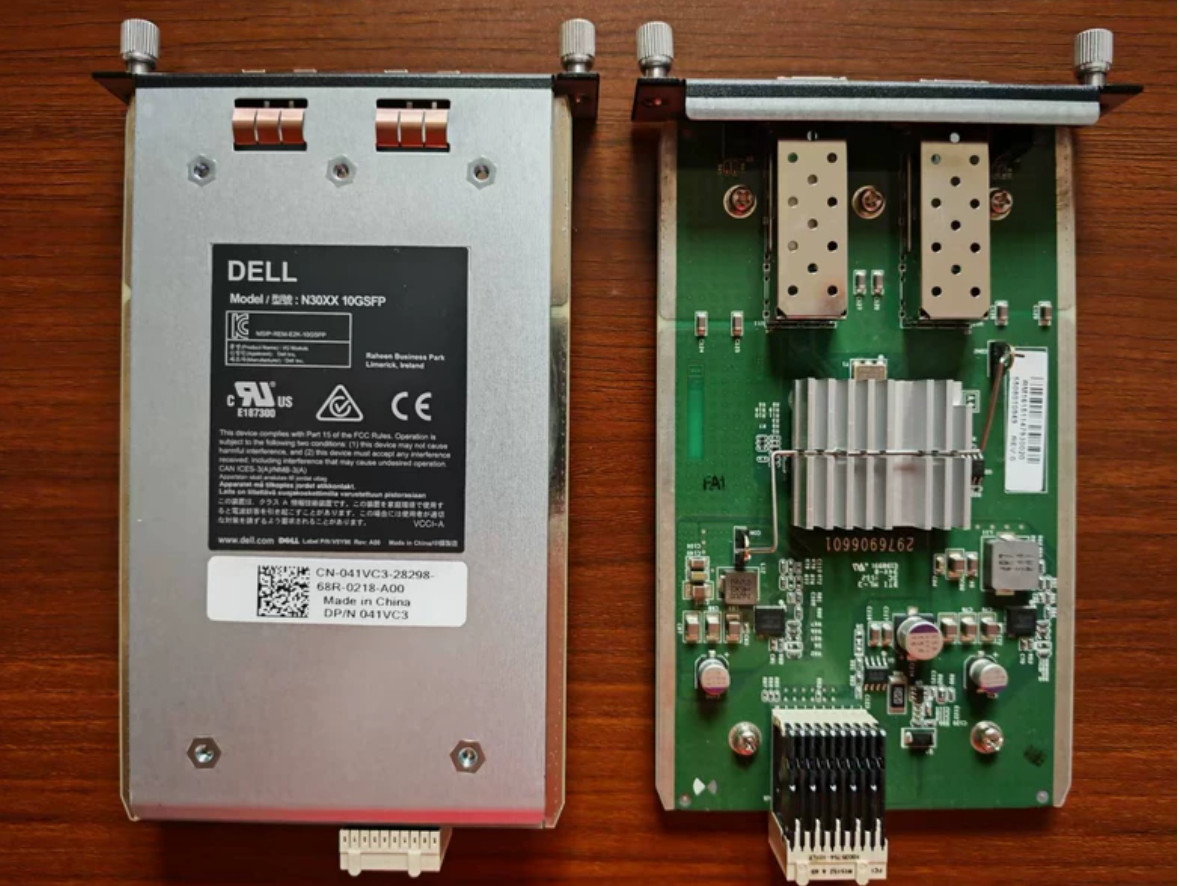 1pcs Dell Networking N30XX Dual Port 10Gb SFP+ Expansion Module 041VC3 41VC3