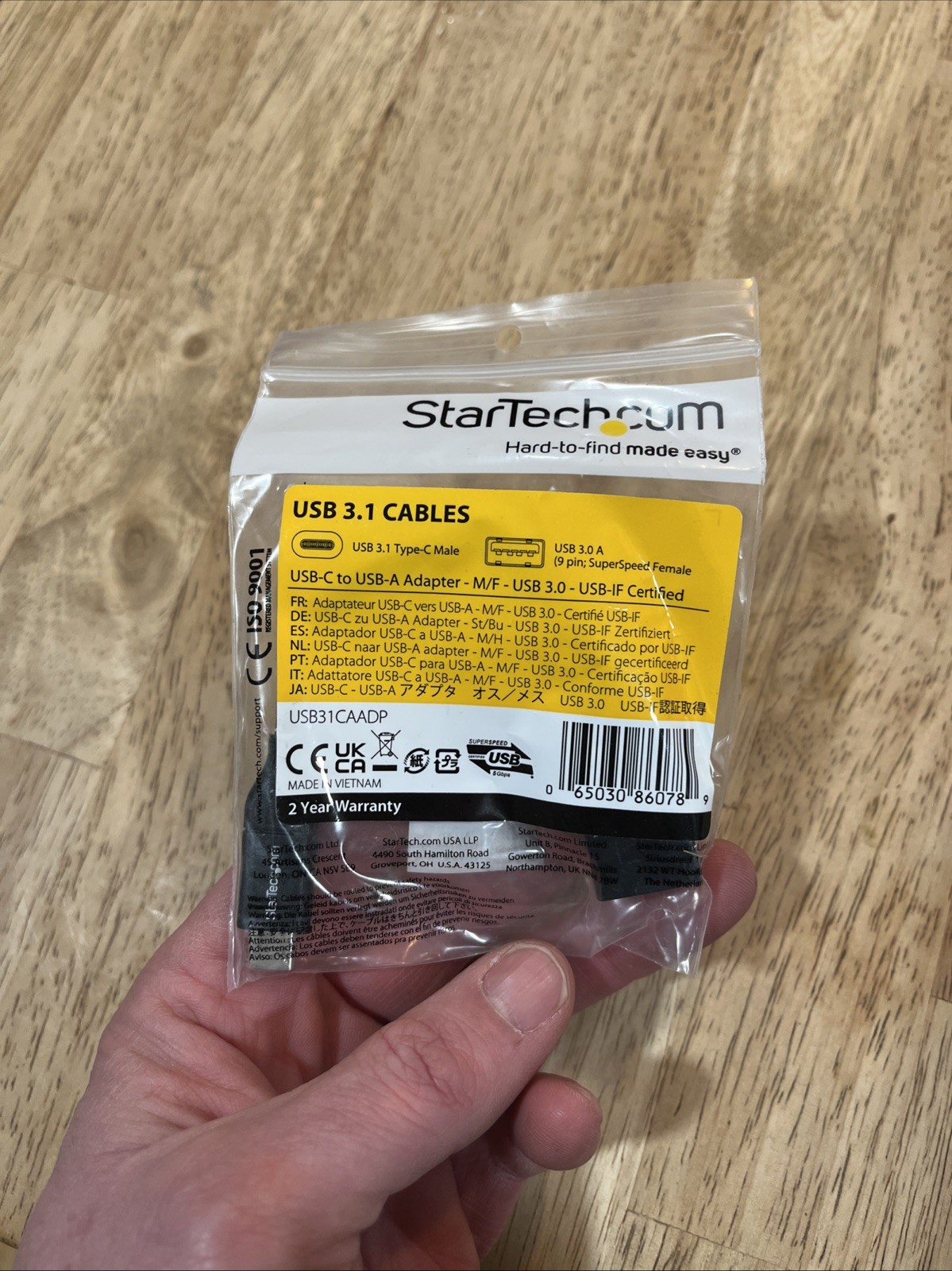 STARTECH.COM USB-C to USB-A M/F SuperSpeed 6 Inches New