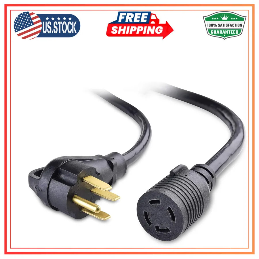 Cable Matters 30 Amp to 50 Amp RV Adapter 1.5ft Black