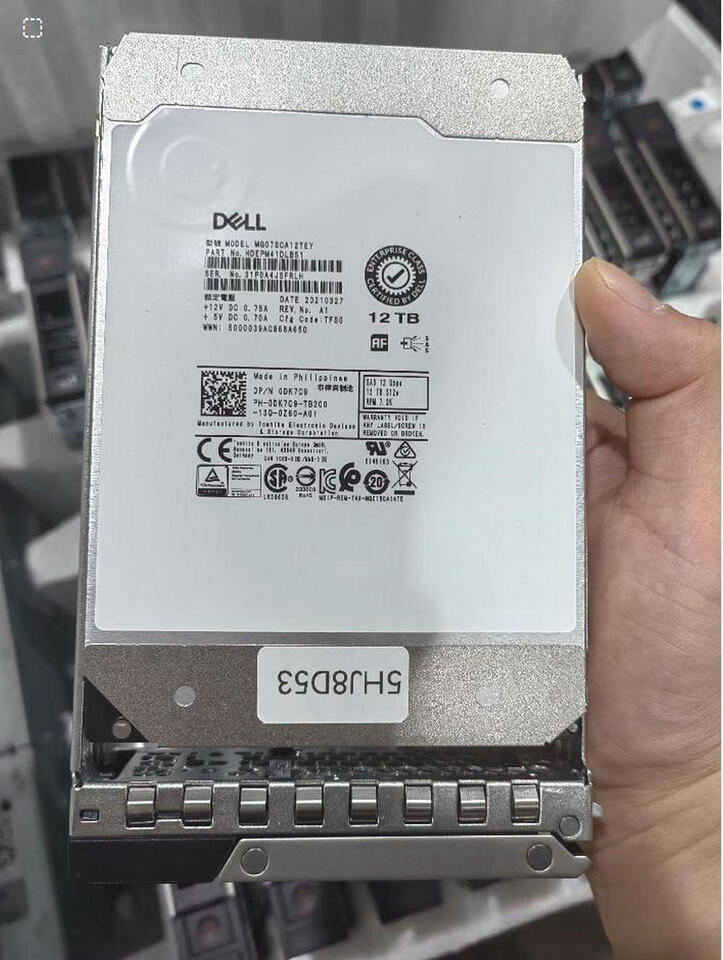 Compatible 9HXK6 DELL12TB7.2K SAS3.512Gb/s HD14GEN512eFOR R630R720R640R740R740XD