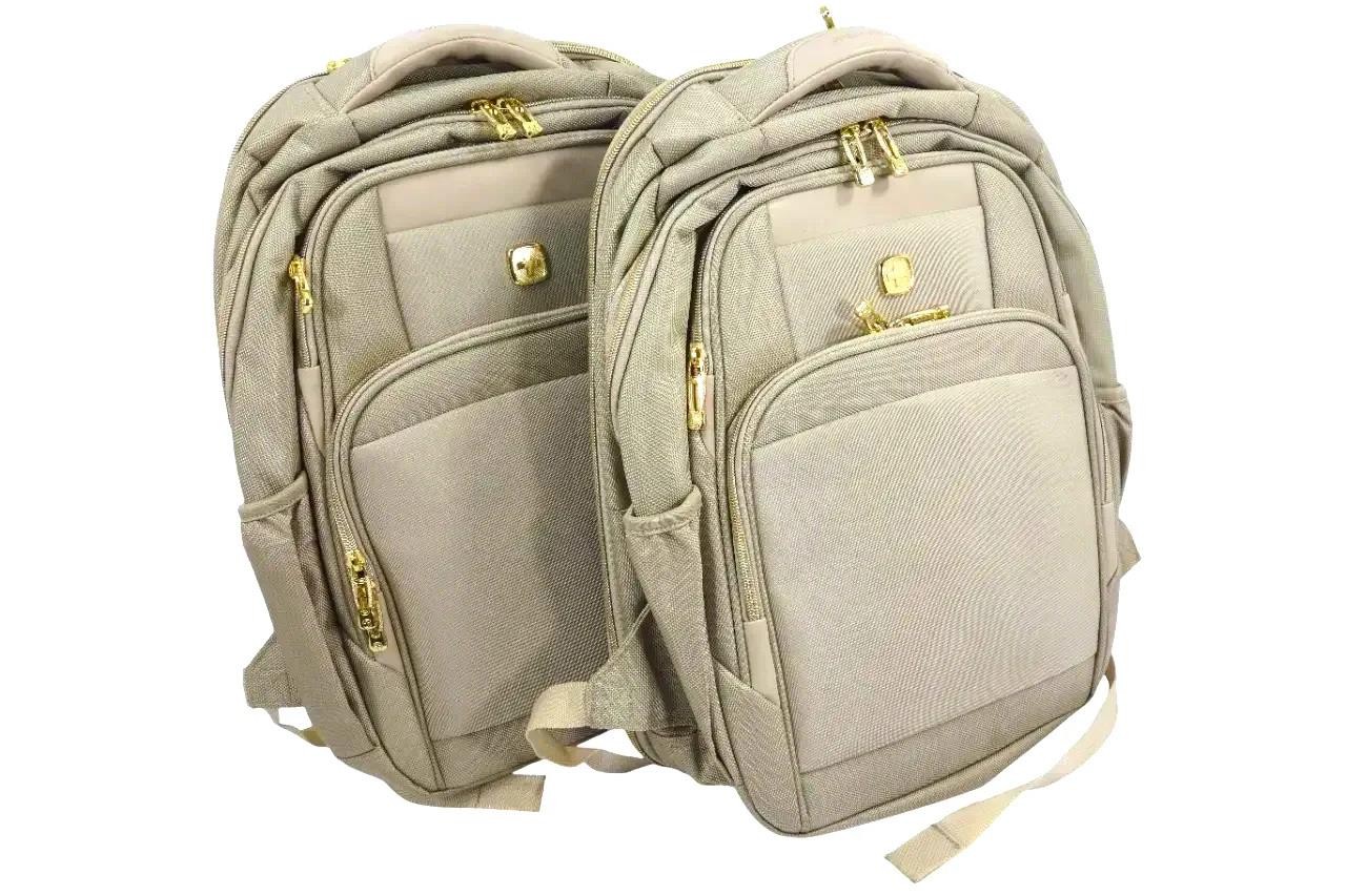 Lot of 2 SwissGear Scansmart SA6392 Laptop Backpack Beige - 
