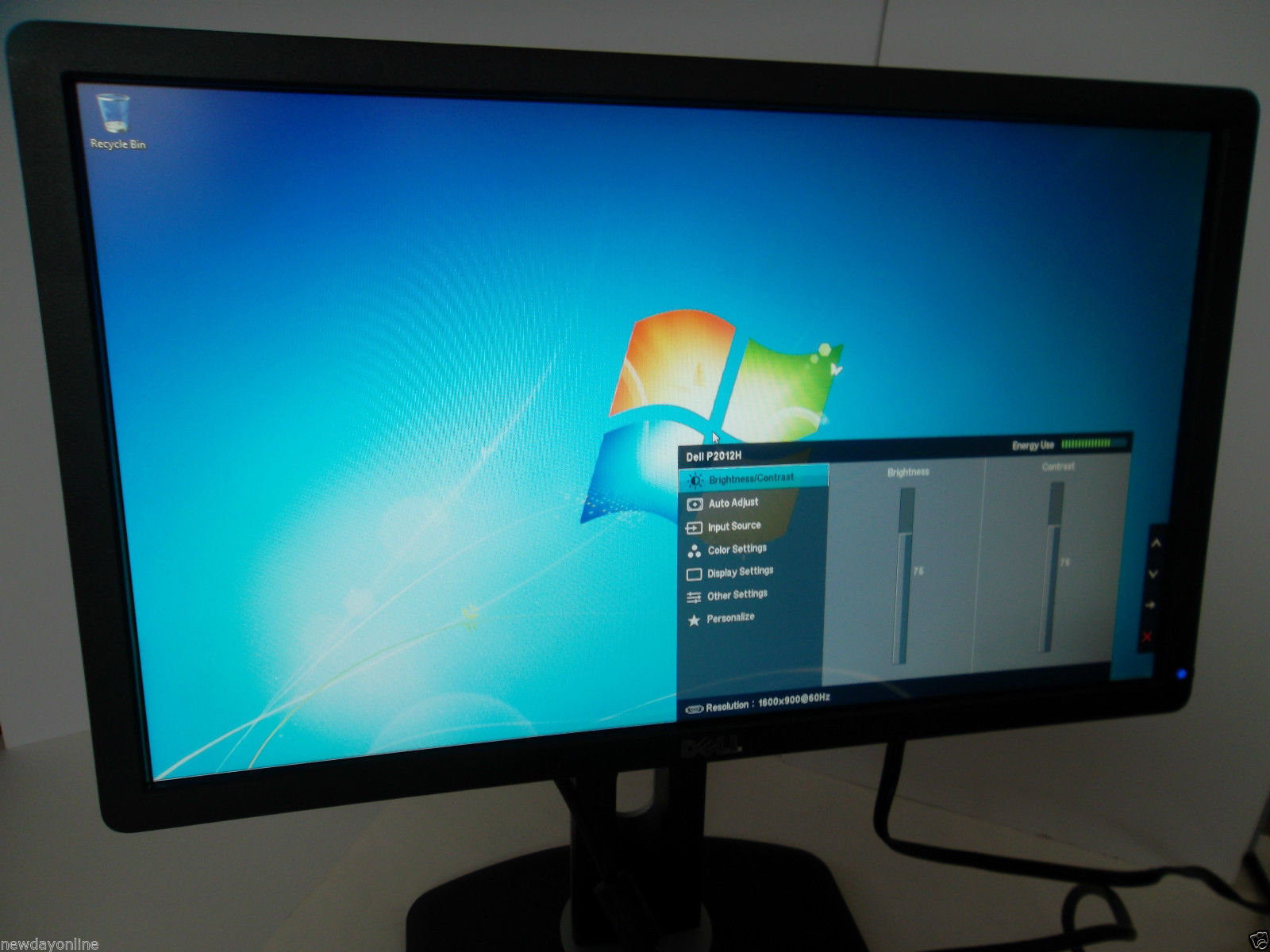 Dell P2012H Black 20" Wide LCD Monitor DVI VGA 2-Port USB Hub W5HWR C730C 8VVND