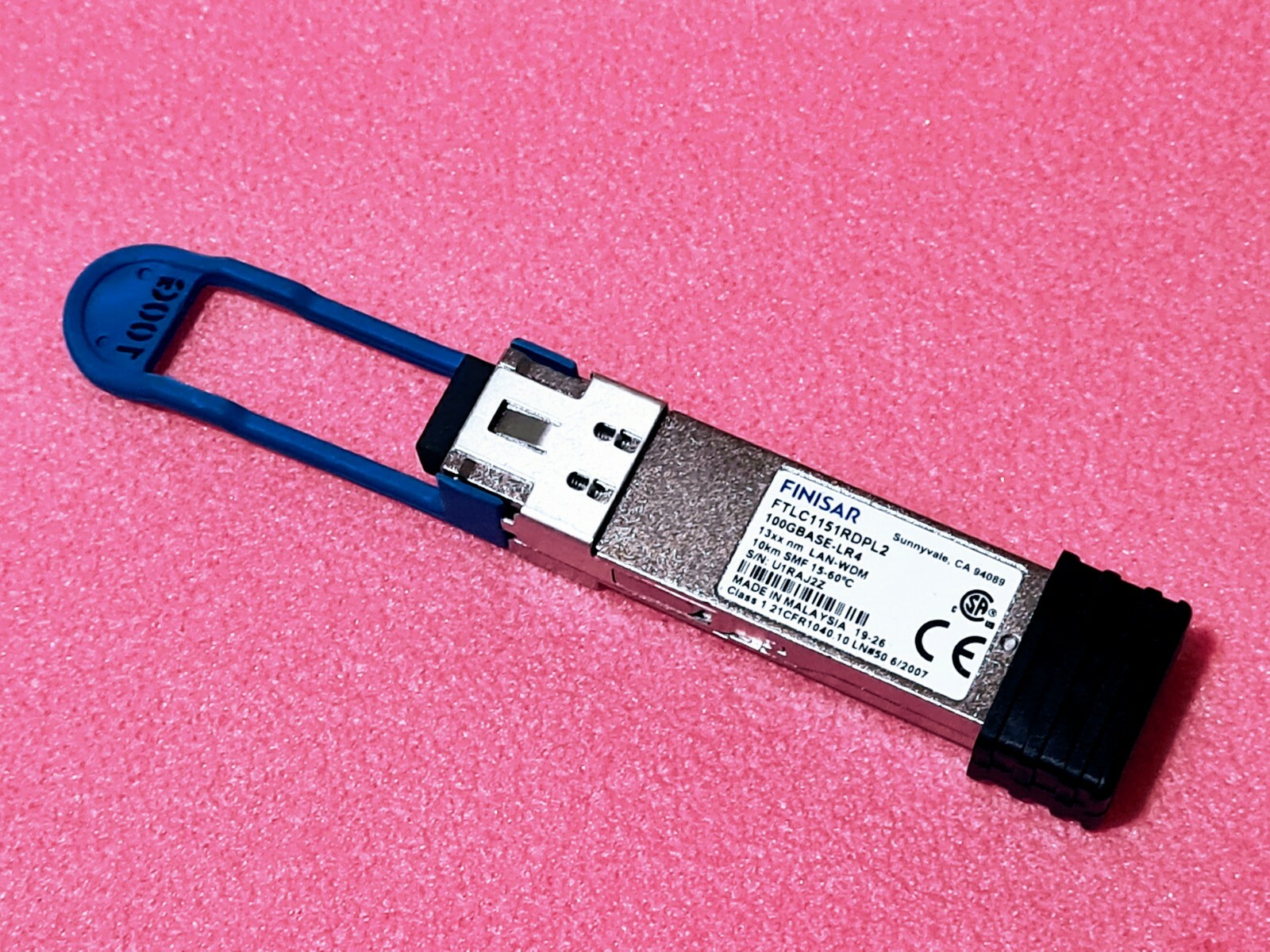 Finisar 100G QSFP28 100GBASE-LR4 10km SMF 13xx nm LAN-WDM Ethernet FTLC1151RDPL2