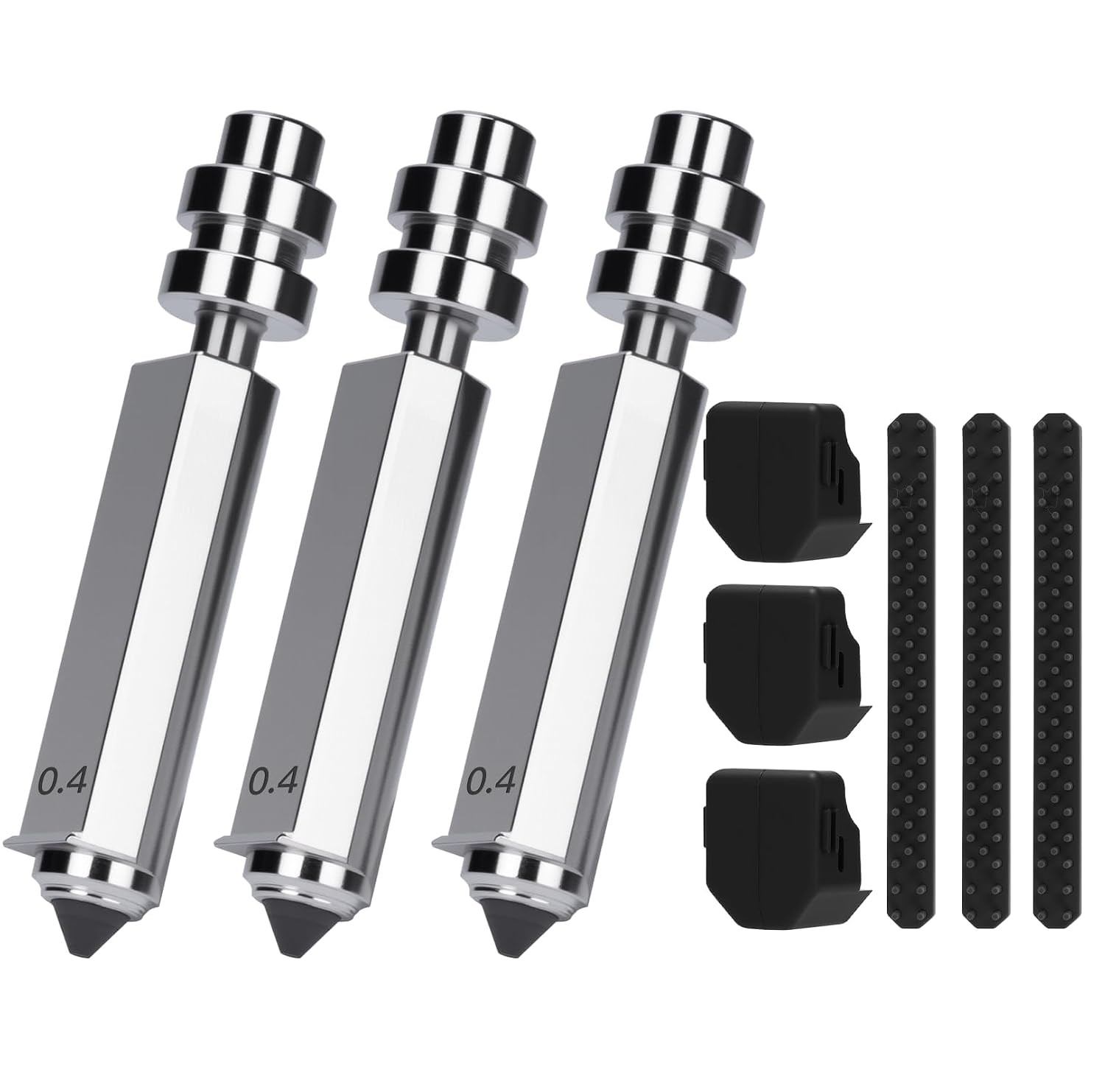 3PCS Kobra X/Kobra 4 Nozzle Integrated 0.4Mm Hardened Steel Nozzle Hotend Quick-