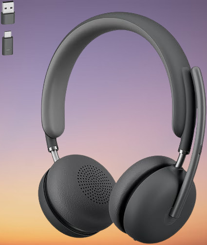 Logitech Zone 950 Premium Headset Hybrid ANC, Noise Canceling, Graphite