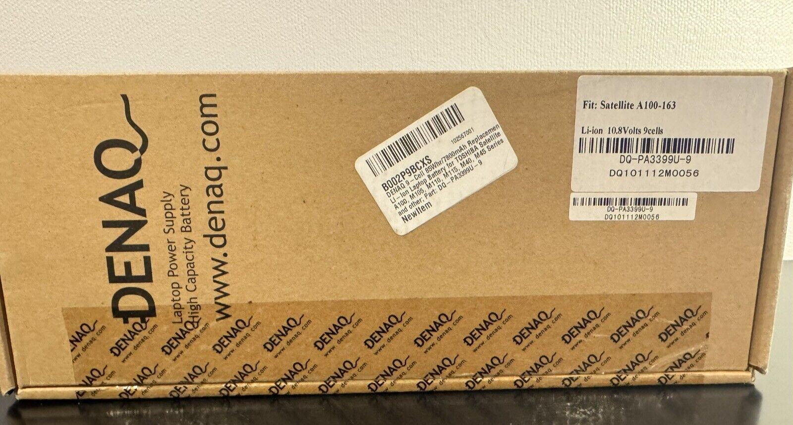 DENAQ 9-Cell 85Whr/7800mAh Li-Ion Laptop Battery for TOSHIBA Satellite