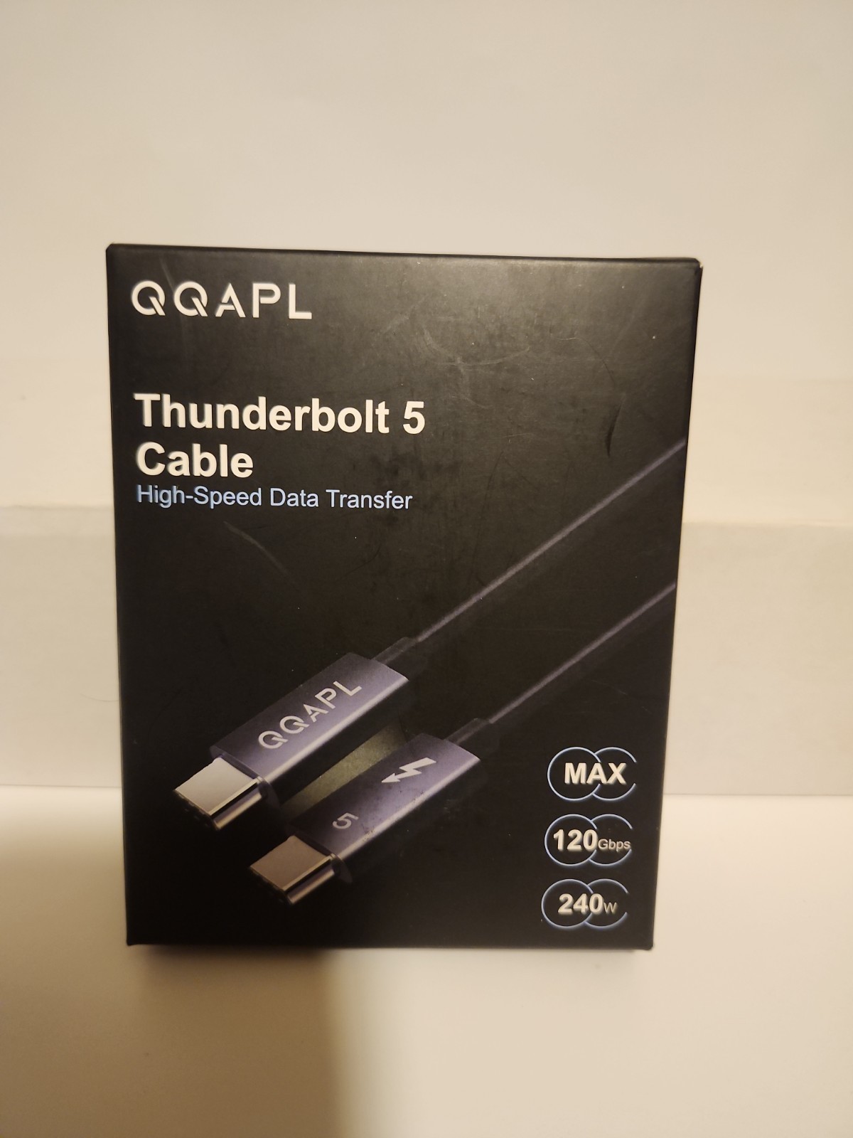 Thunderbolt 5 Cable 3.3FT 240W USB-C 120Gbps High Speed Data Transfer