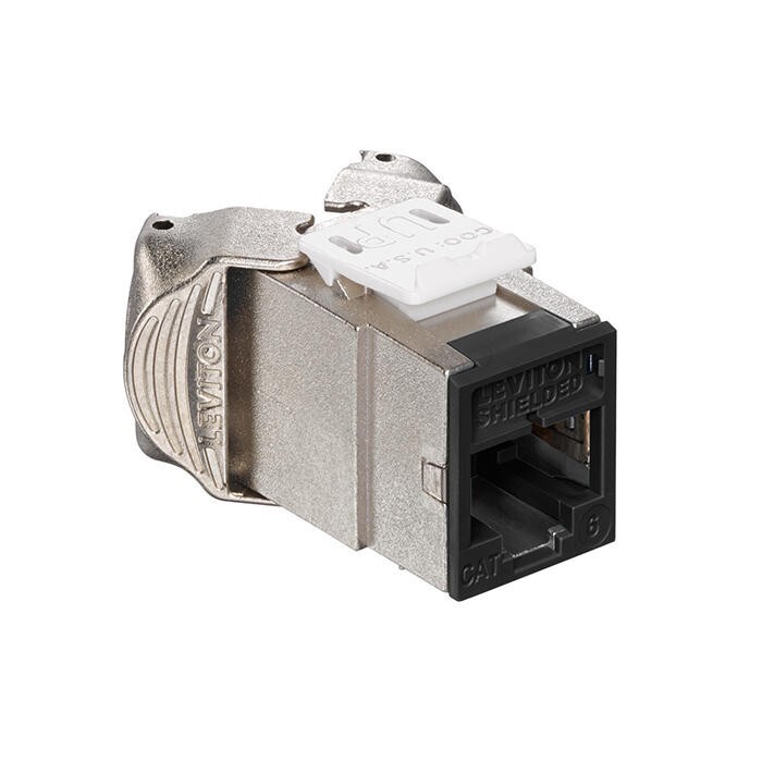 Leviton 61SJK-RE6 Atlas-X1 Cat 6 Shielded Quickport Jack Black