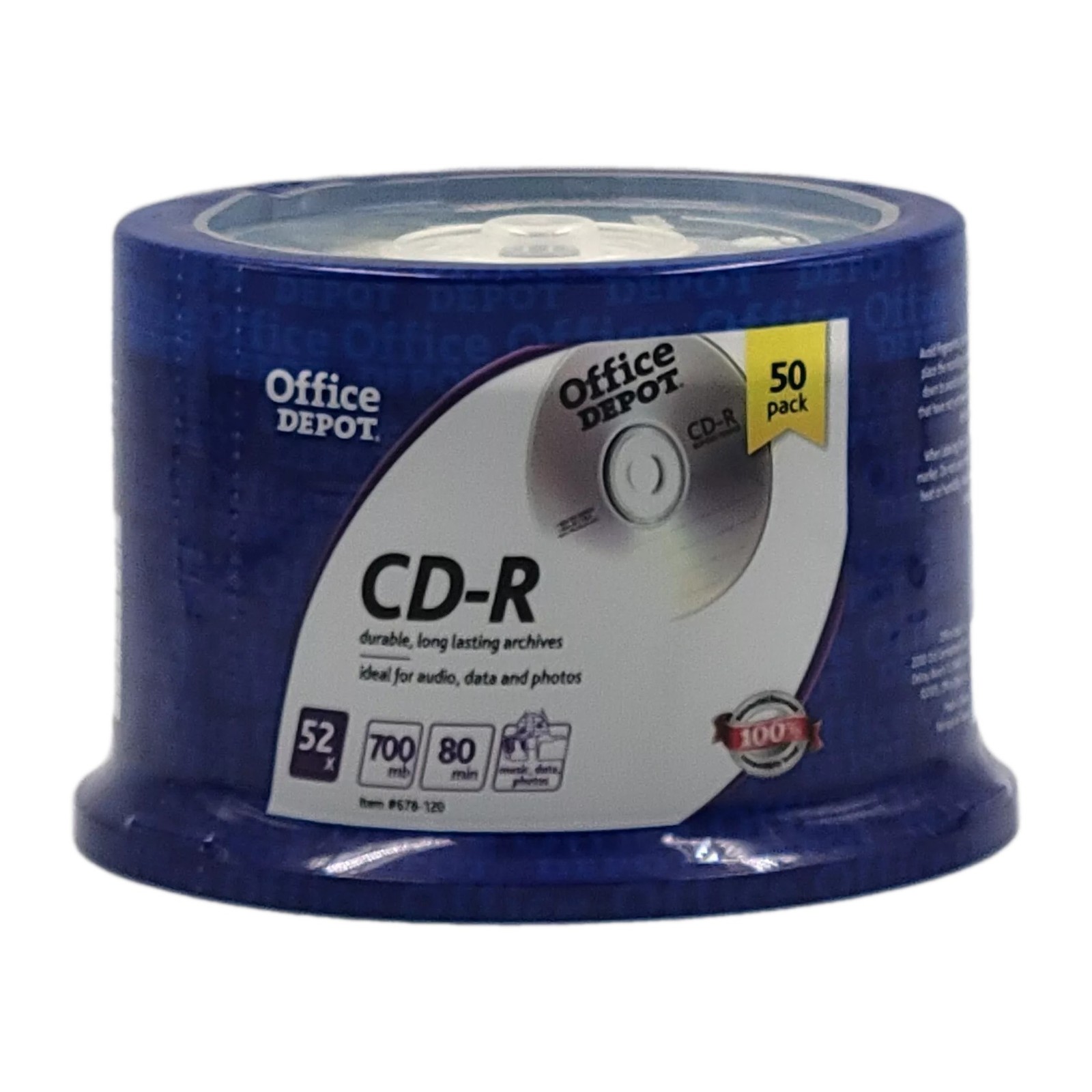 Office Depot 52x, 700 MB, 80 min. CD-R, 50 pack Sealed NEW - Blank Discs