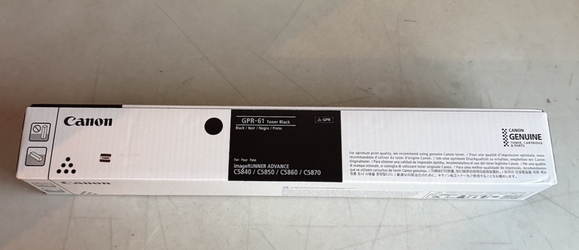 Canon GPR-61 Black Toner 3763C003 Original GPR61 - IR ADV C5840 C5870 Genuine
