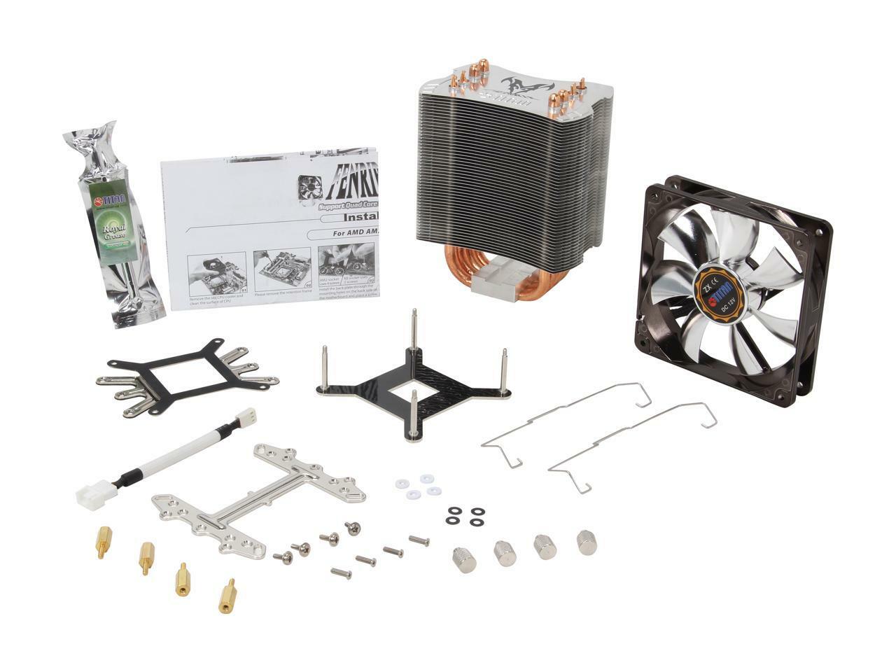 Titan Fenrir 4x Heatpipes 120mm Fan CPU Cooler for Intel LGA 775 1156 1366 i5 i7
