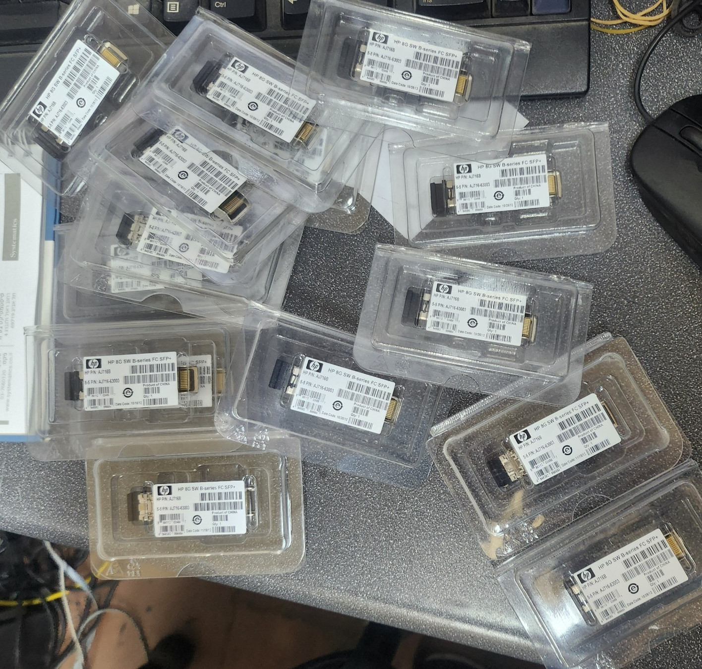 15x HP AJ716B AJ716-63003 8Gb StorageWorks Short Wave B-series FC SFP+ - NEW