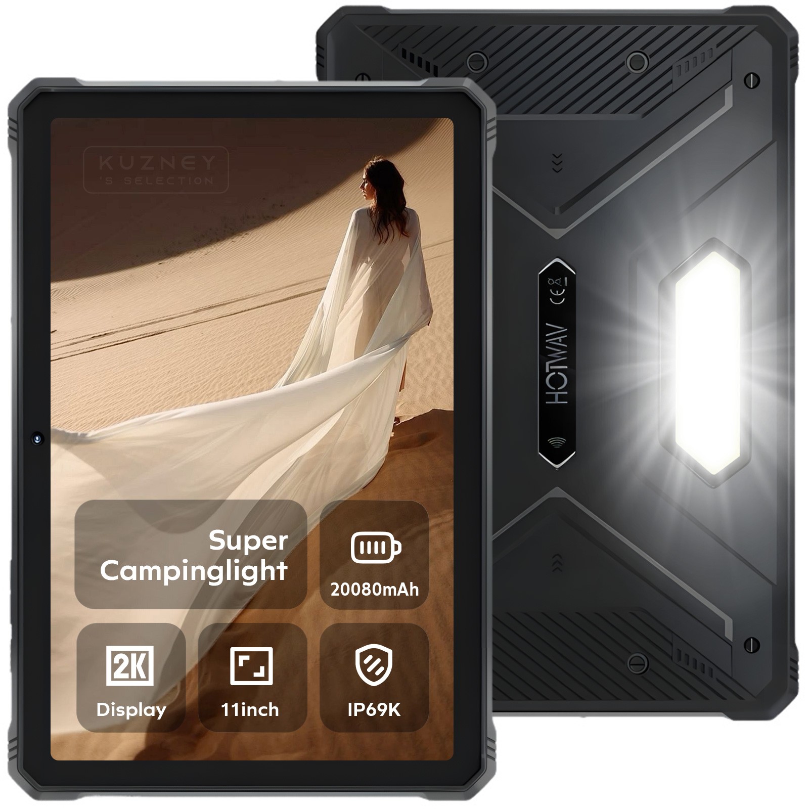 HOTWAV R9 Pro Outdoor Tablet Android 14 2K FHD+ 20080mAh 20GB+256GB 11" Tablet