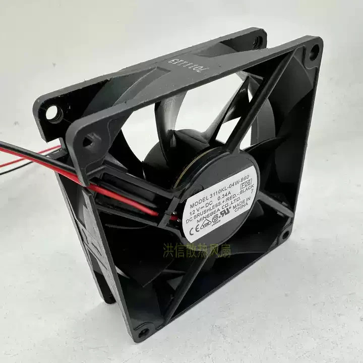 NMB 8025 3110KL-04W-B60 12V DC 0.34A 80×25 mm Cooling Fan