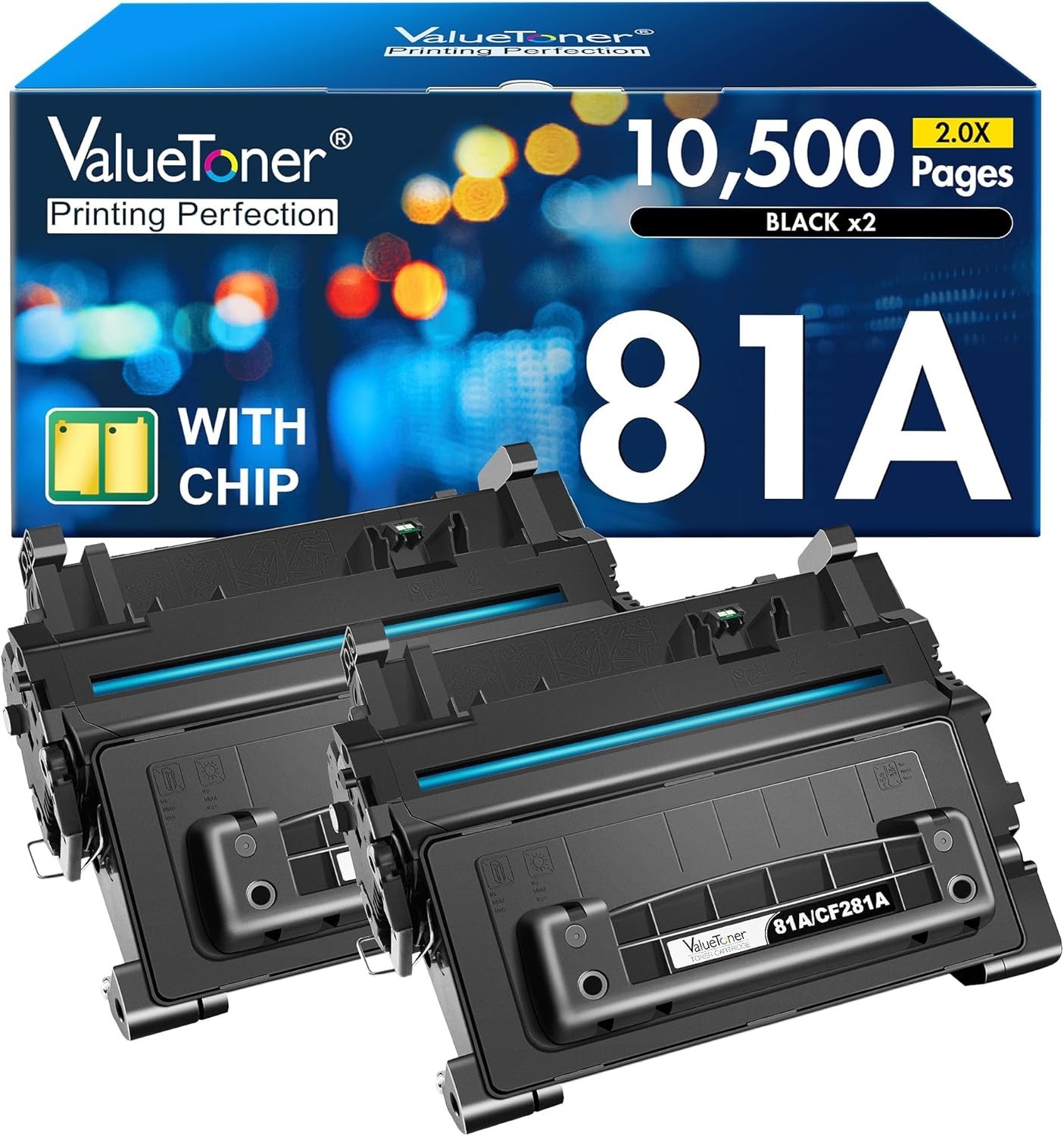 2PK CF281A 81A Black Toner for HP M604 M605 M606 M630 Enterprise Printer
