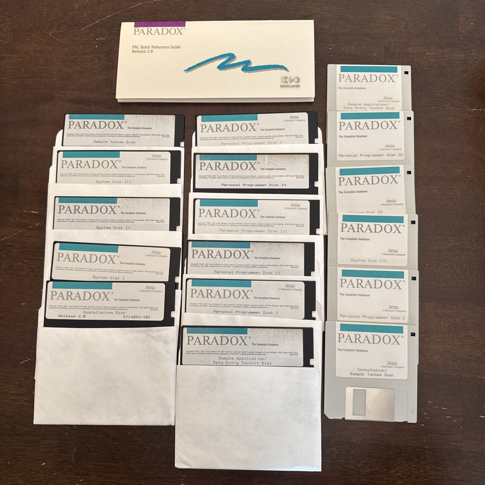 Paradox The Complete Database Version 2.0 System and Programmer Disks