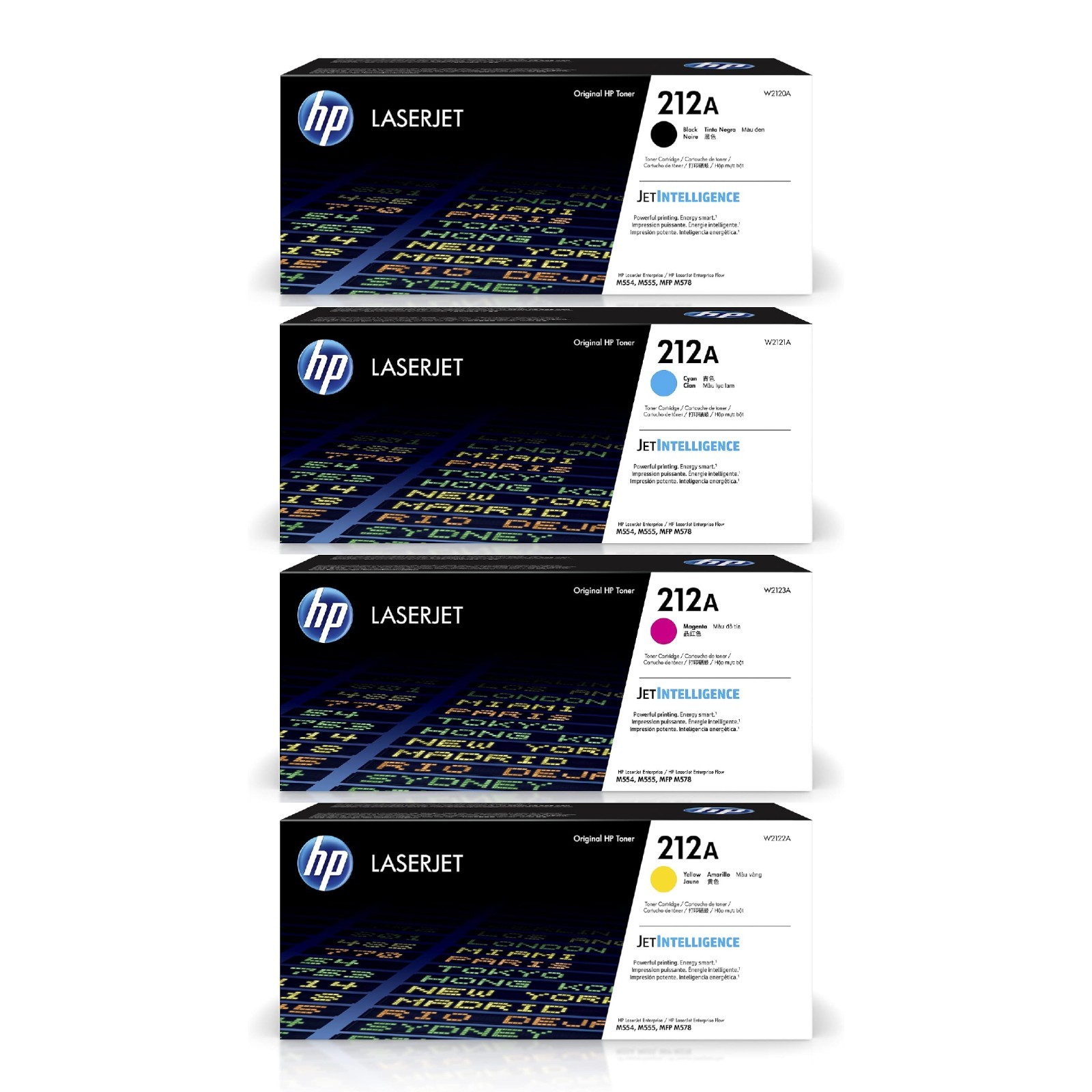 HP 212A Toner Cartridge Set ( W2120A, W2121A, W2122A, W2123A )