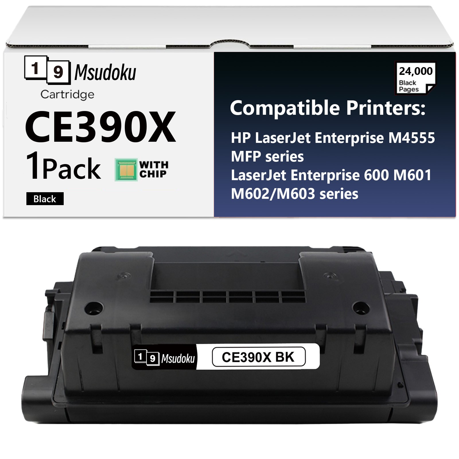 1 Pack CE390X Toner Cartridge BLACK For HP LaserJet Enterprise 600 MFP M602 M603