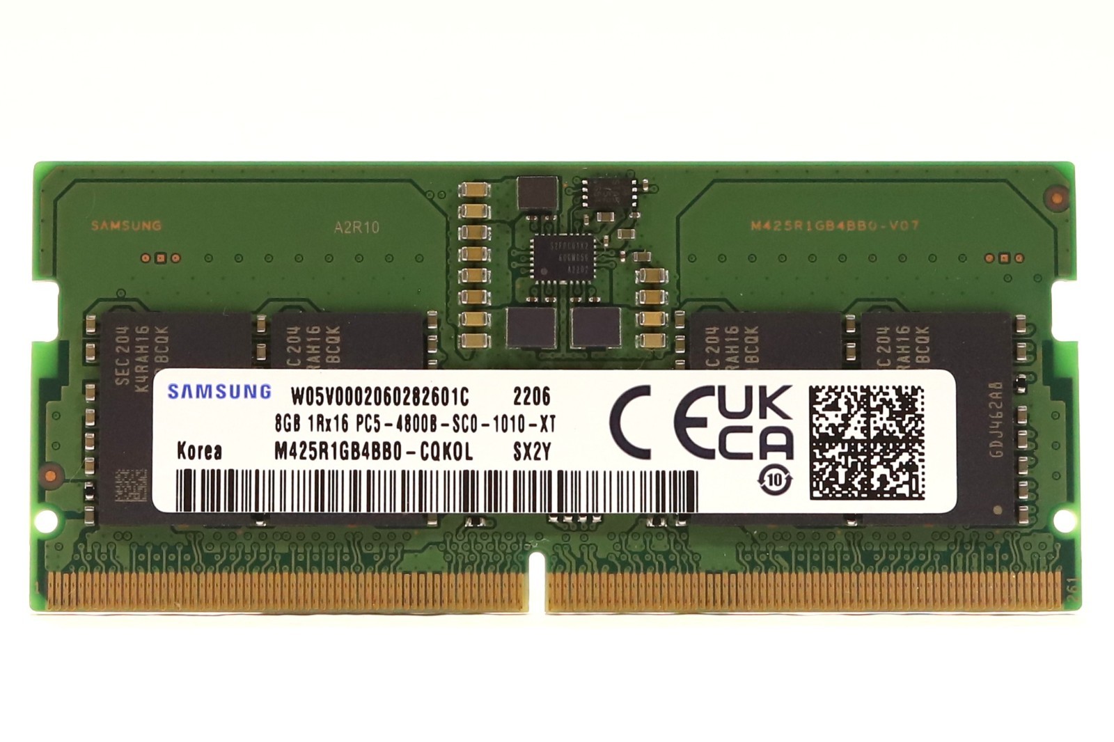Samsung 8GB 1Rx16 PC5-4800B-SC0-1010-XT Laptop Memory P/N: M425R1GB4BB0-CQK0L