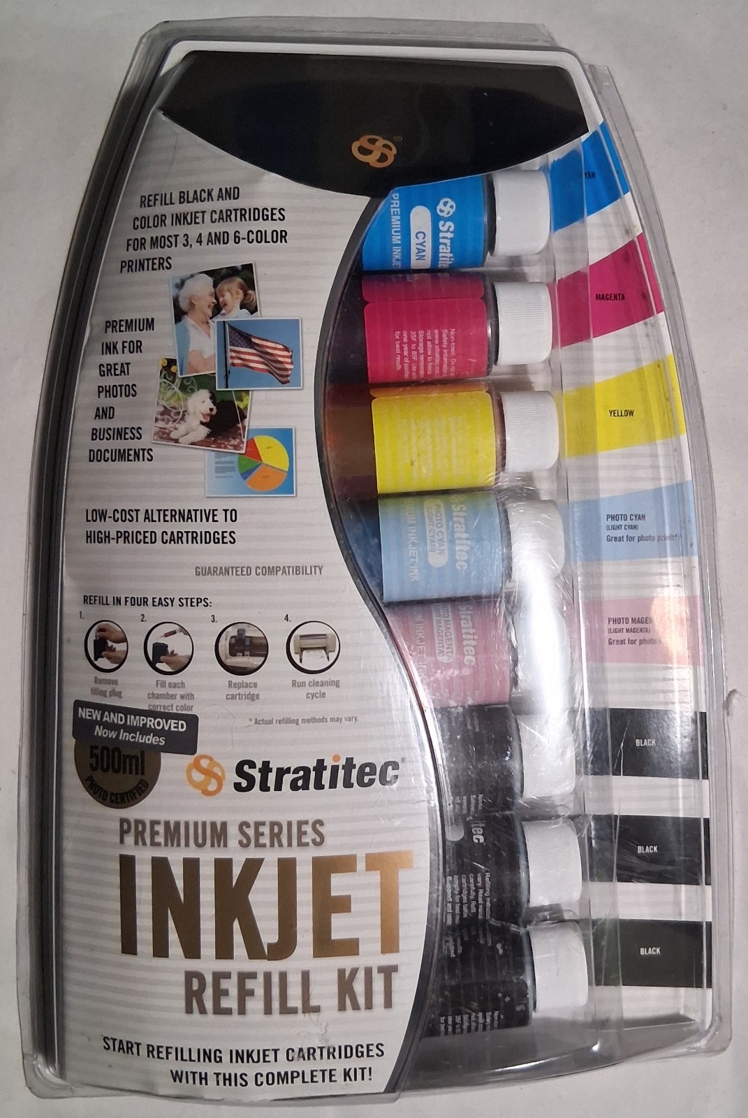 Stratitec Premium Series Inkjet Printer Ink Refill Kit