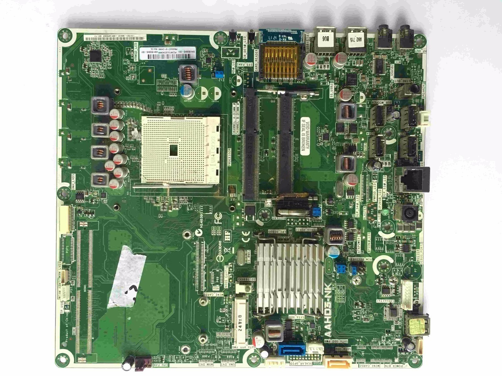 for HP TOUCHSMART 320-1030 320-1050 FM1 AMD MOTHERBOARD 653845-001 AAHD3-NK