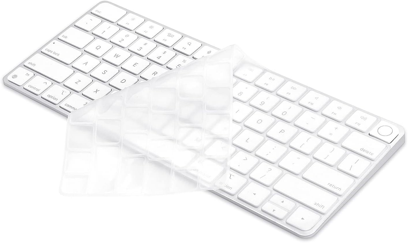 Keyboard Cover Skin for 2024-2021 Apple Magic Keyboard 3 with Touch ID Clear