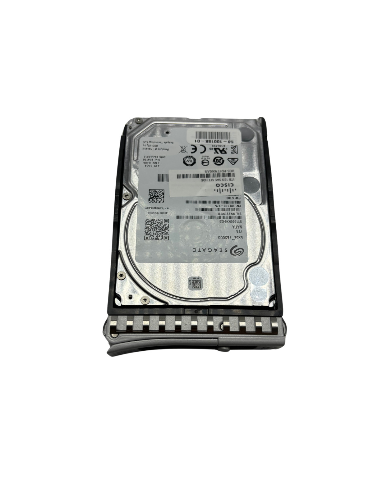 Cisco UCS-HD1T7K6GAN 1TB 7.2K SATA 6G 2.5" Hard Drive 100% Health