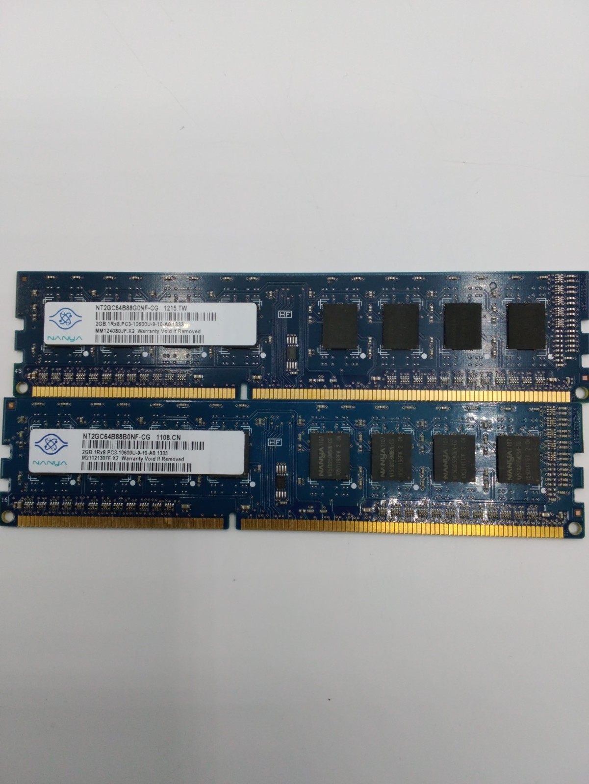 Nanya 2x2GB Ram NT2GC64B88B0NF-CG PC3-10600U DDR3-1333 C092526A