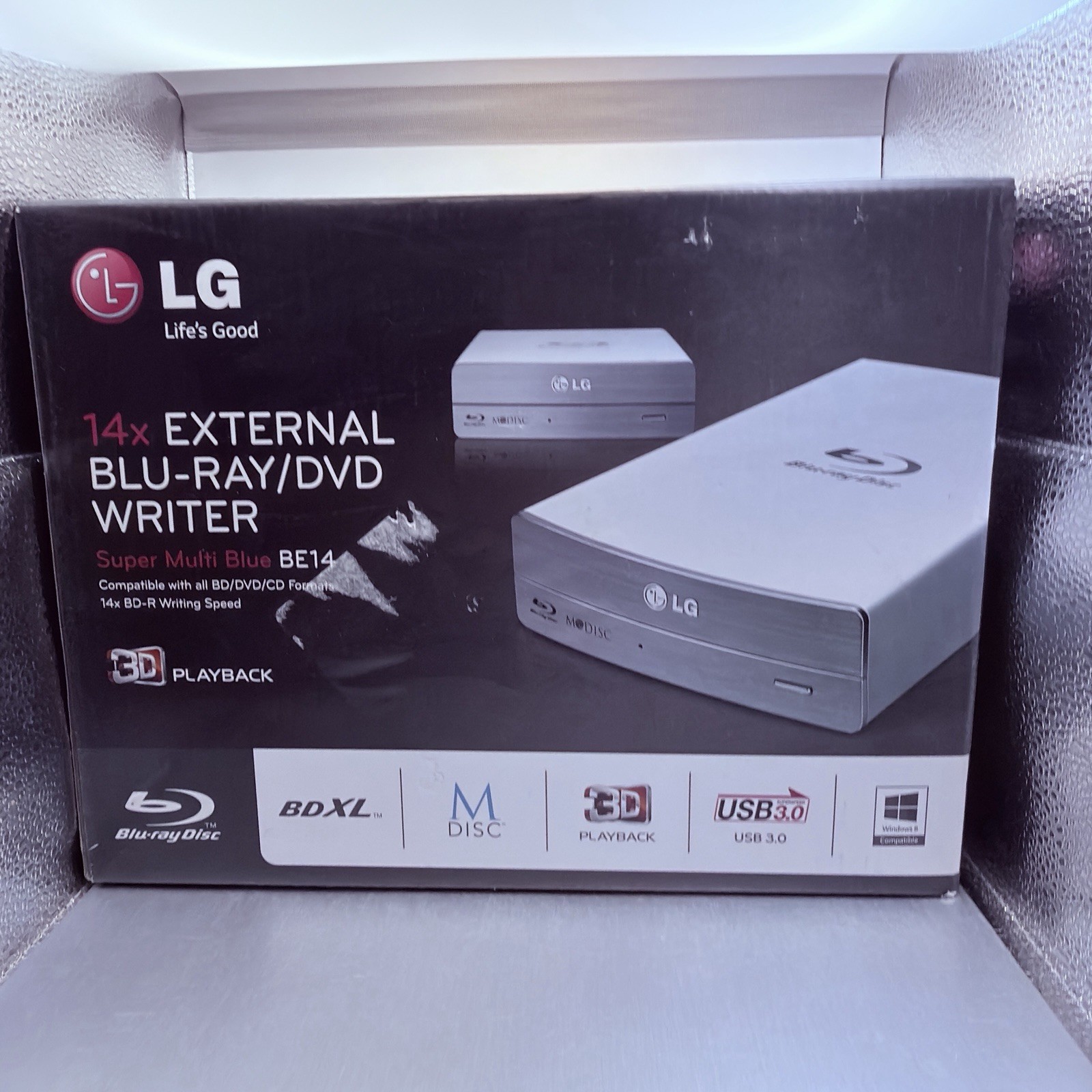 LG 14x External BLU-RAY/DVD Writer- BE14-Super Multi Blue NEW SEALED Items