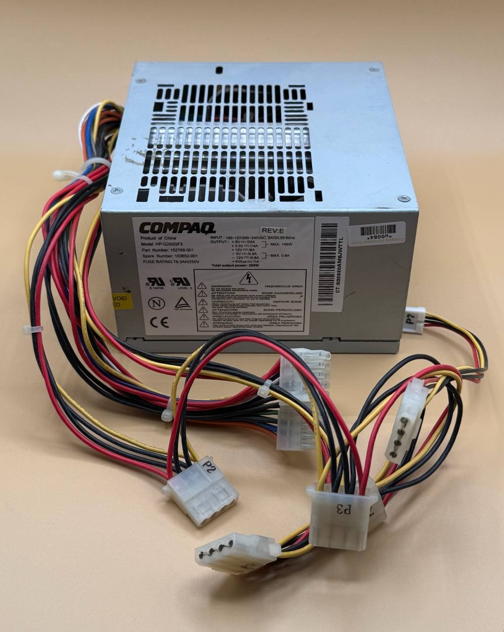 Compaq HP-Q250GF3 250W ATX Computer Power Supply 152769-001 TC