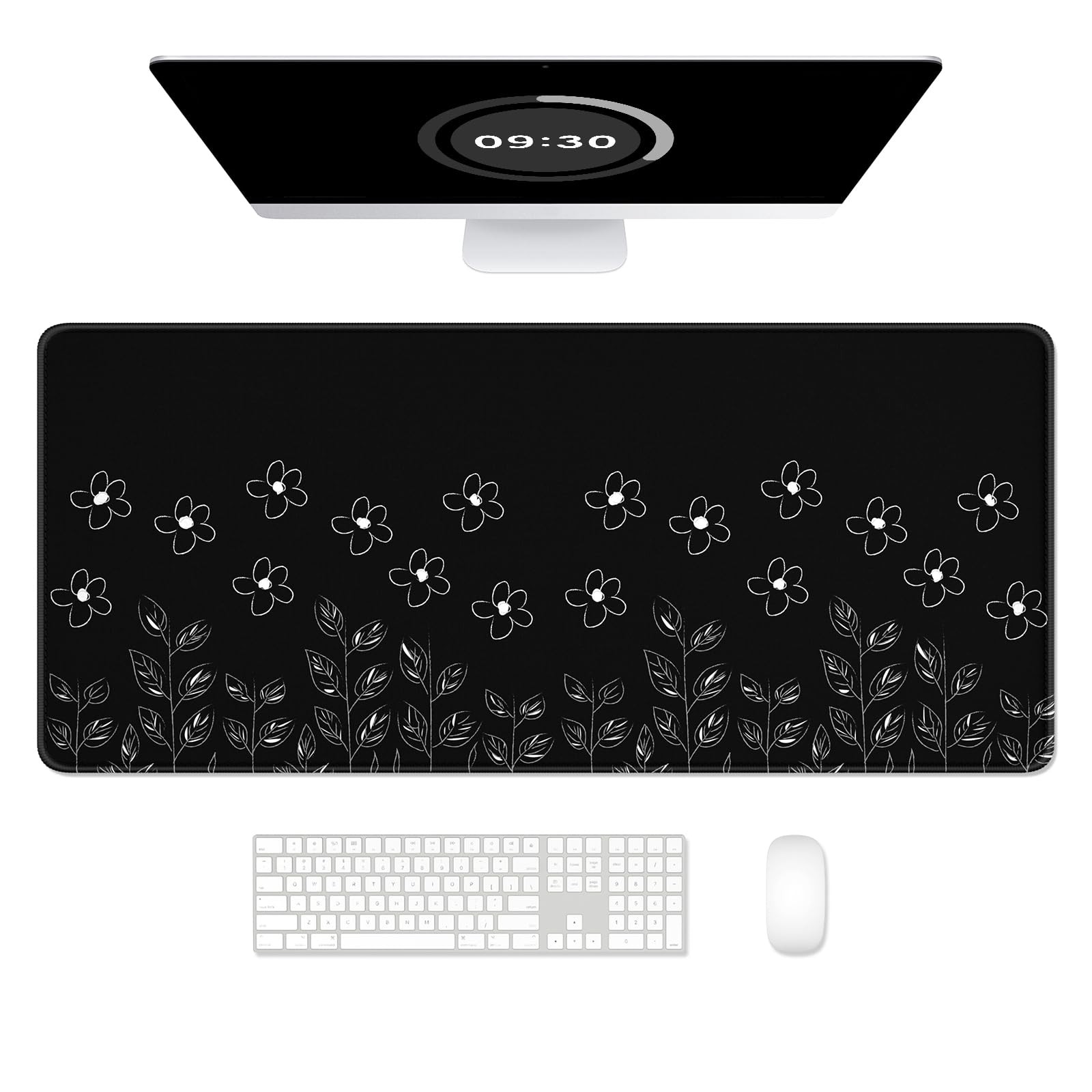 Desk Mat Ultra Large Mouse Pad XXL Gaming Extended Full Size Desktop Black