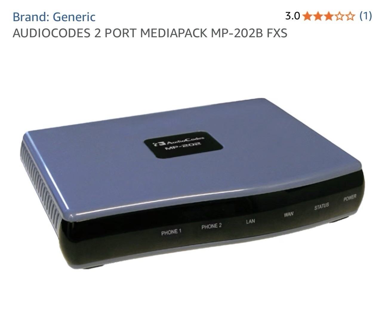 AUDIOCODES 2 PORT MEDIAPACK MP-202B FXS