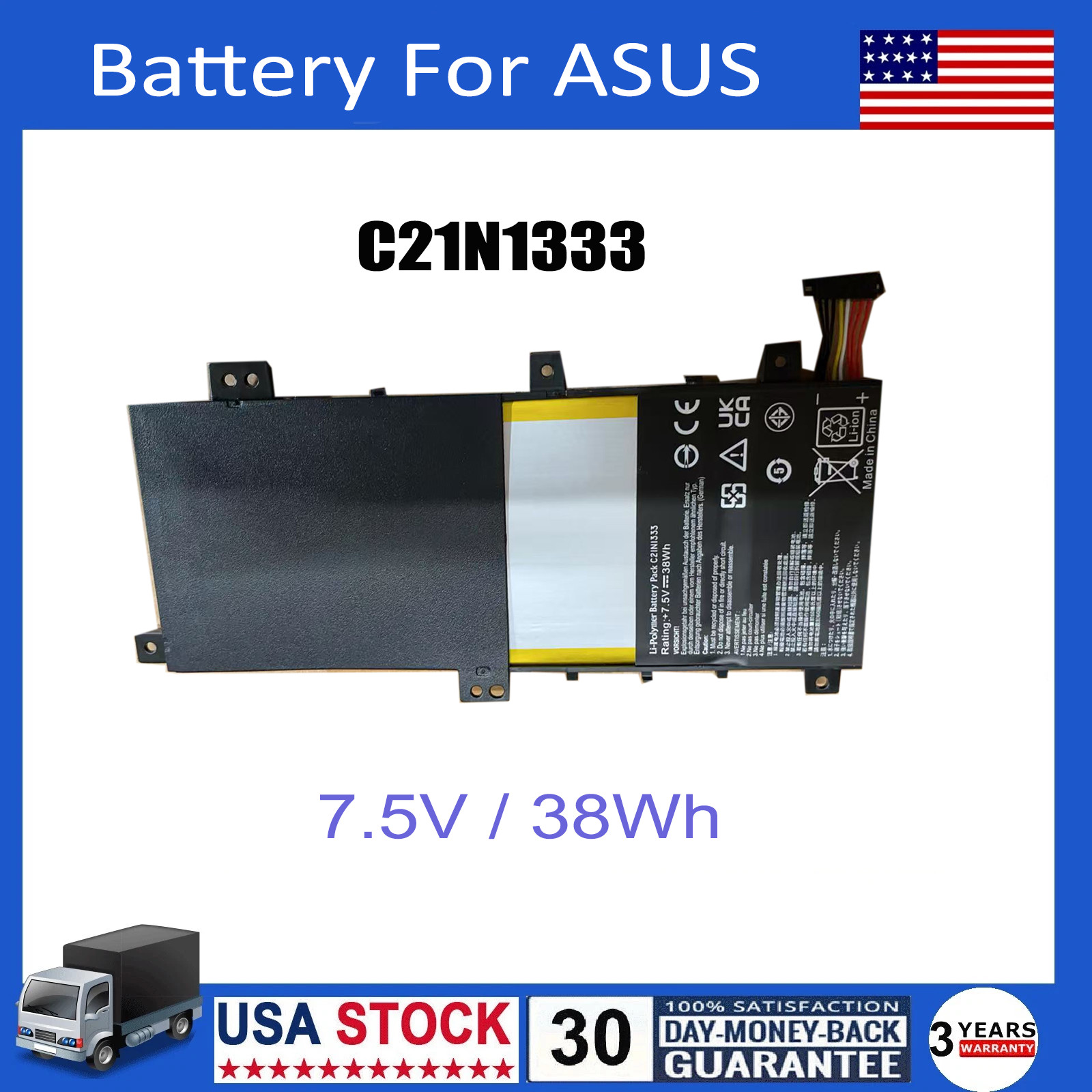 New C21N1333 Battery For Asus Transformer Book Flip 15.6" TP550LA TP550LD R554L