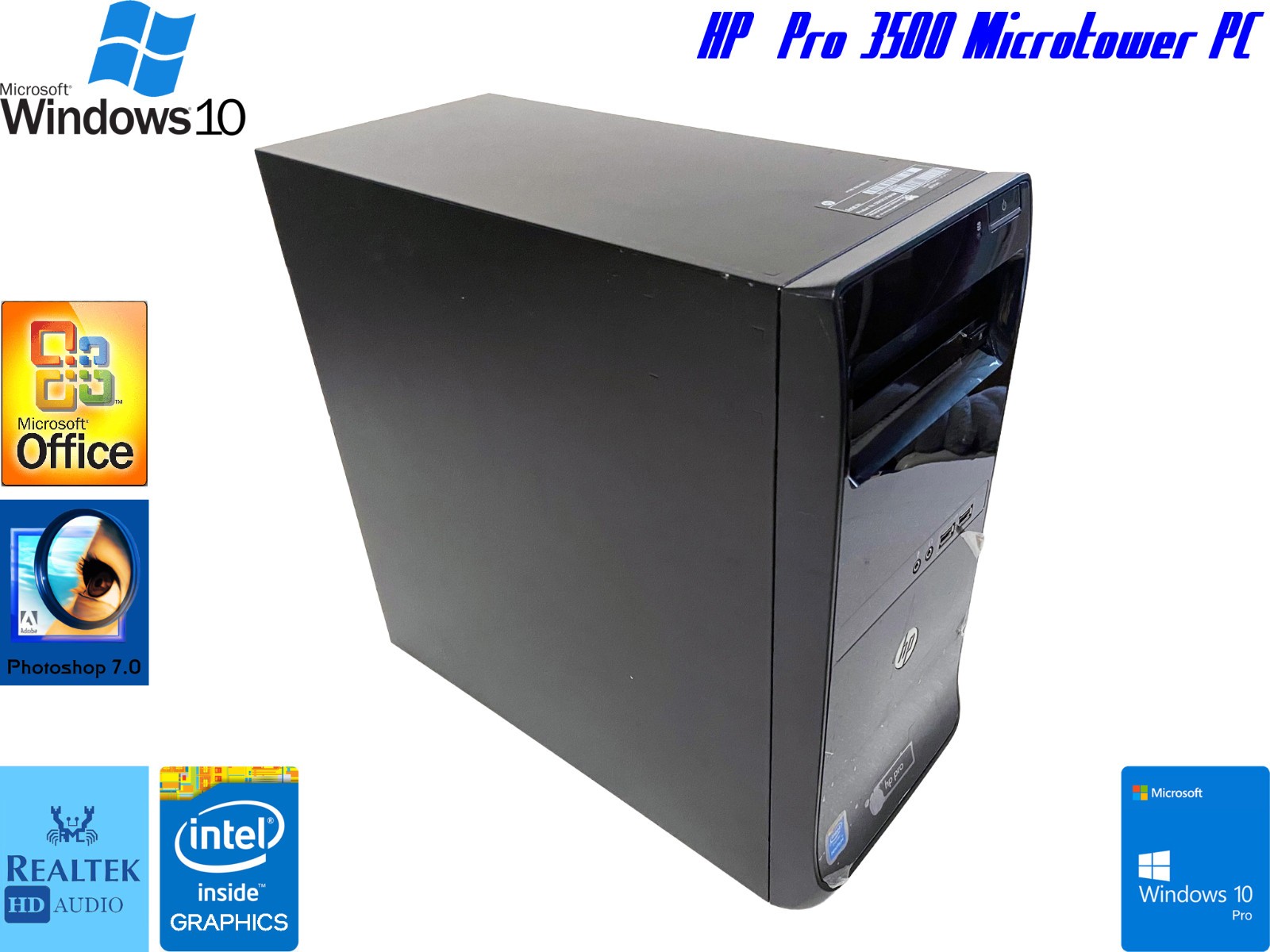 HP Pro 3500 Microtower PC: Pentium G2120 @3.1GHz. 8GB RAM [Windows 10 22H2 Pro]