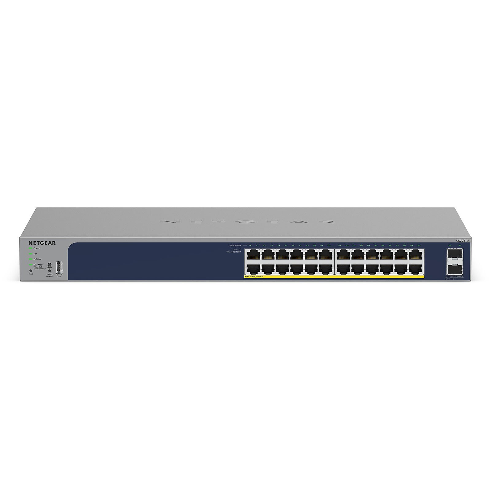 Netgear NET-GS724TP-300NAS 24-Port Gigabit PoE+ Smart Switch 190W 2 SFP