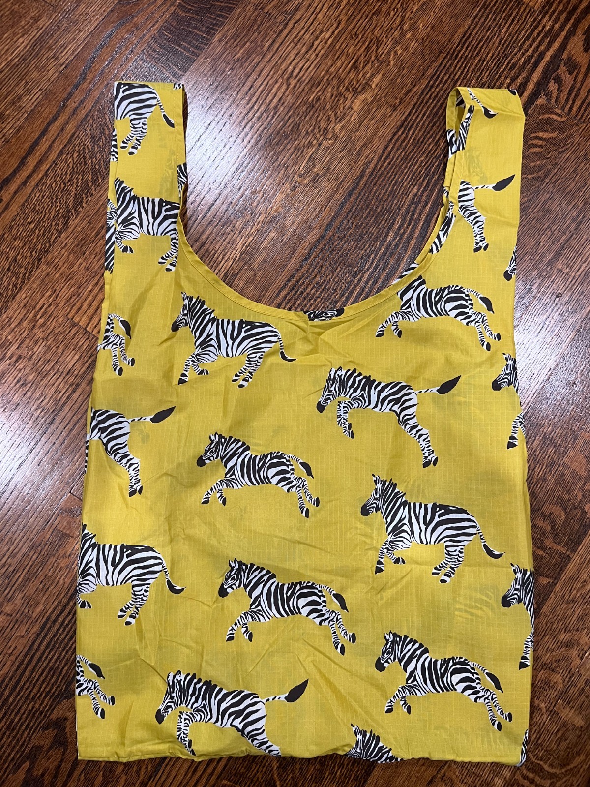 BAGGU Exclusive Yellow Zebra Retired Standard Reuseable Bag NO POUCH HTF Rare