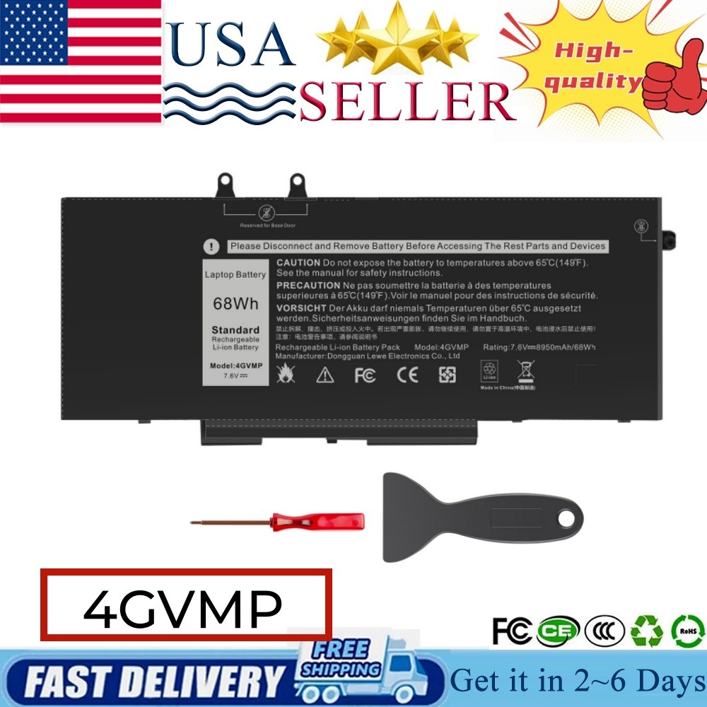 ✅LOT 10x For Dell Latitude 5400 5500 Precision 3540 4-Cell 68Wh Battery 4GVMP