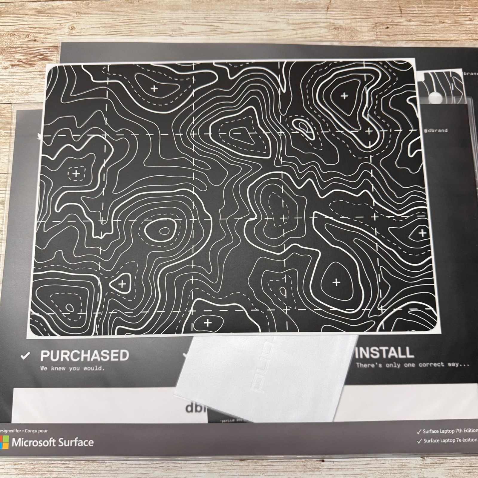 dbrand Laptop Skin Area 51 Black Topographic Microsoft Surface Laptop 7 13.8"