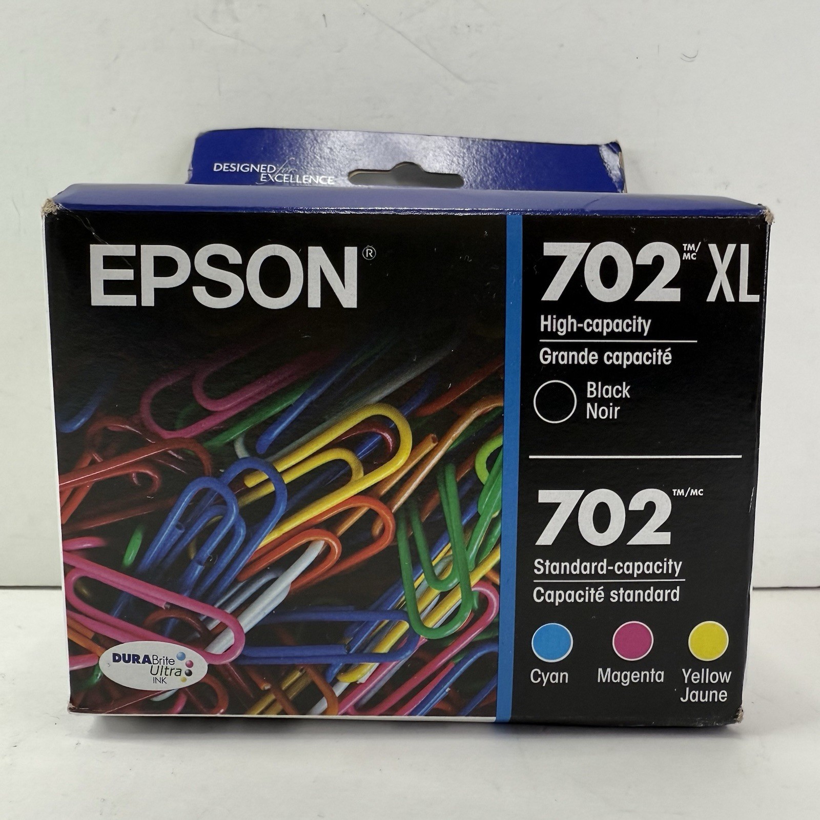 EPSON 702XL BLACK INK + COLOR CMYK 4 PACK T702XL-BCS Exp2029+ NEW