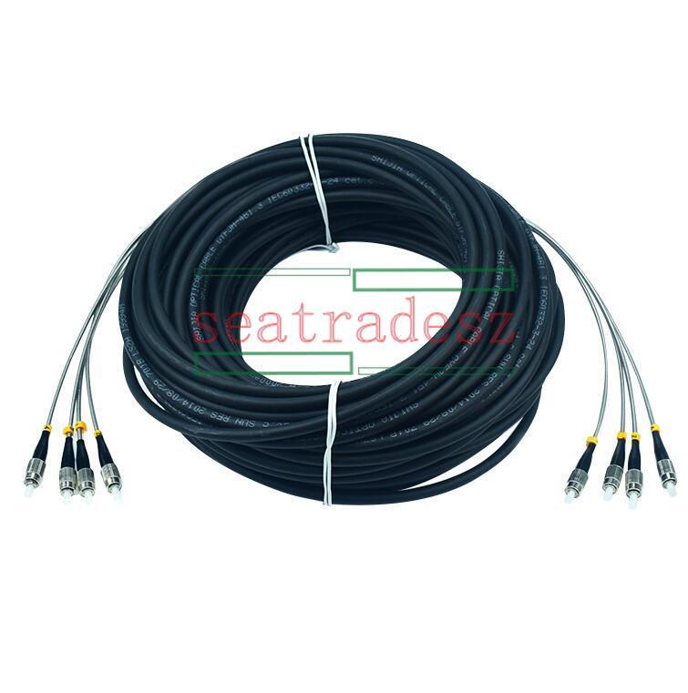 50M Field Outdoor Fiber Patch Cord ST-ST 4 Strand 9/125 Single Mode