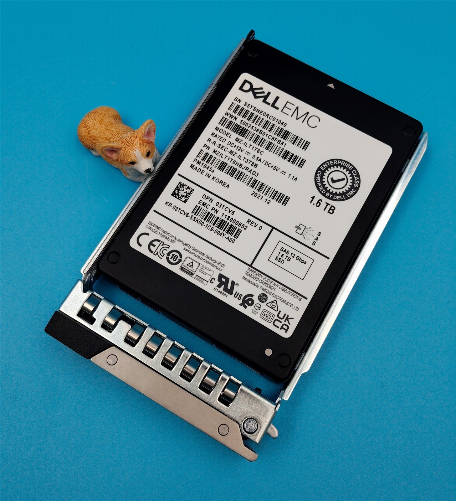Dell EMC 1.6TB 12G SAS 2.5" MU MLC SSD 3TCV6 MZ-ILT1T6C PM1635a R640 R740 Bare