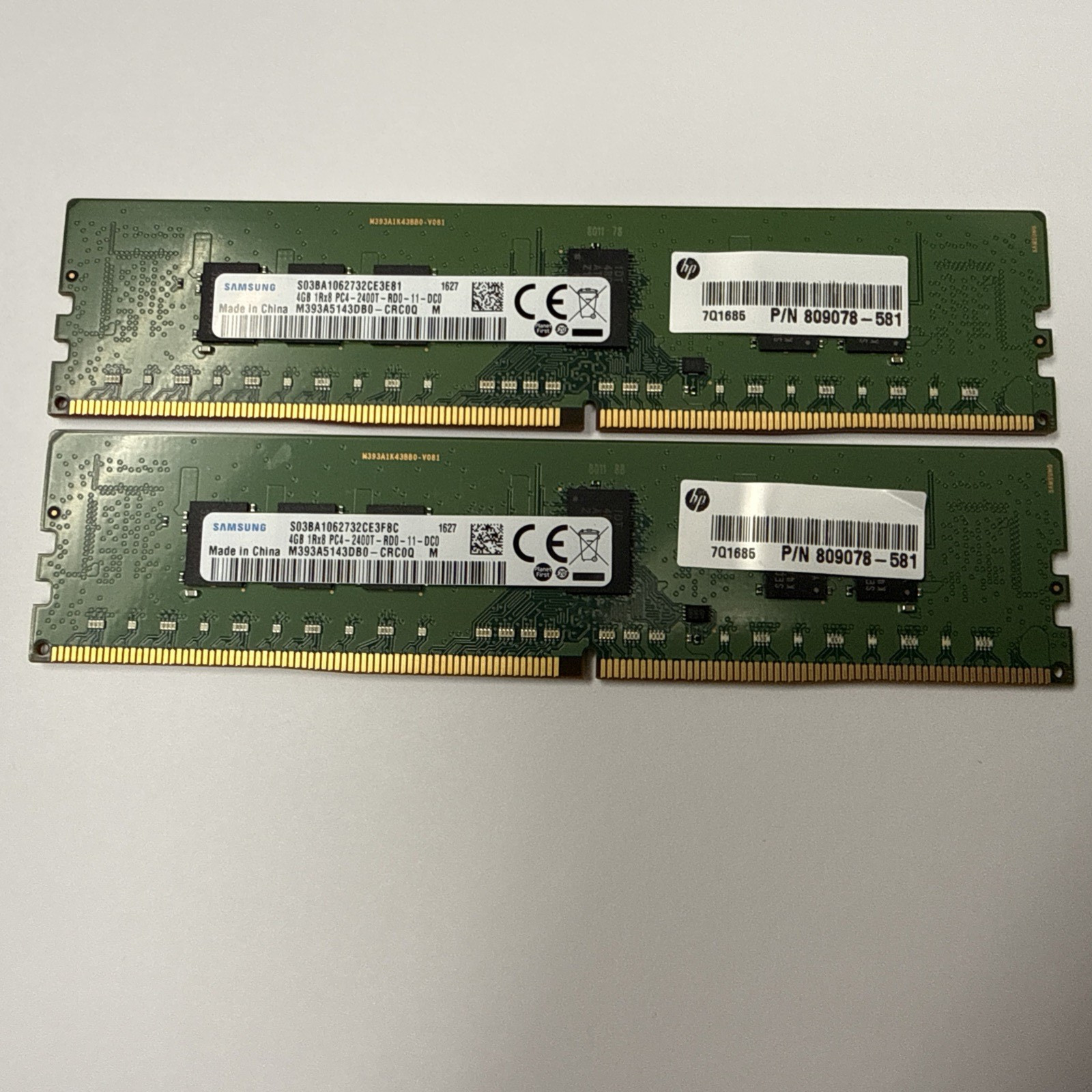 RAM  4GB (2) Sticks PC4-17000 DDR4 2133 Desktop Memory RAM M378A5143EB1-CPB