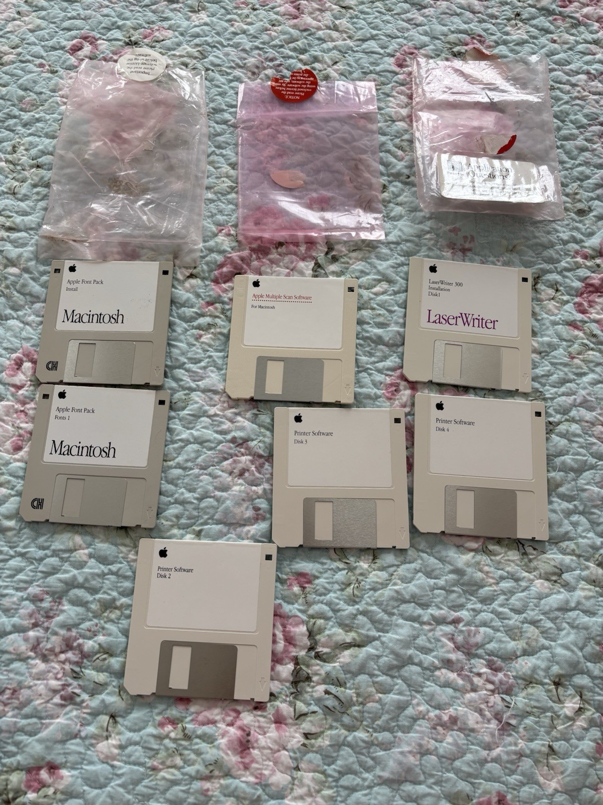 Apple Macintosh, Apple Laser Writer, Printer Software & Mult Scan Software