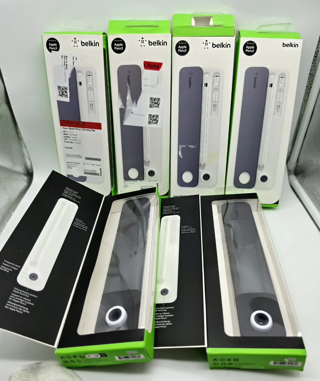 Lot of 6 Belkin Apple Pencil Case + Stand - Protective Storage & Desktop Stand